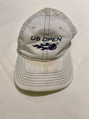 2014 US Open White Baseball Cap with Navy Logo